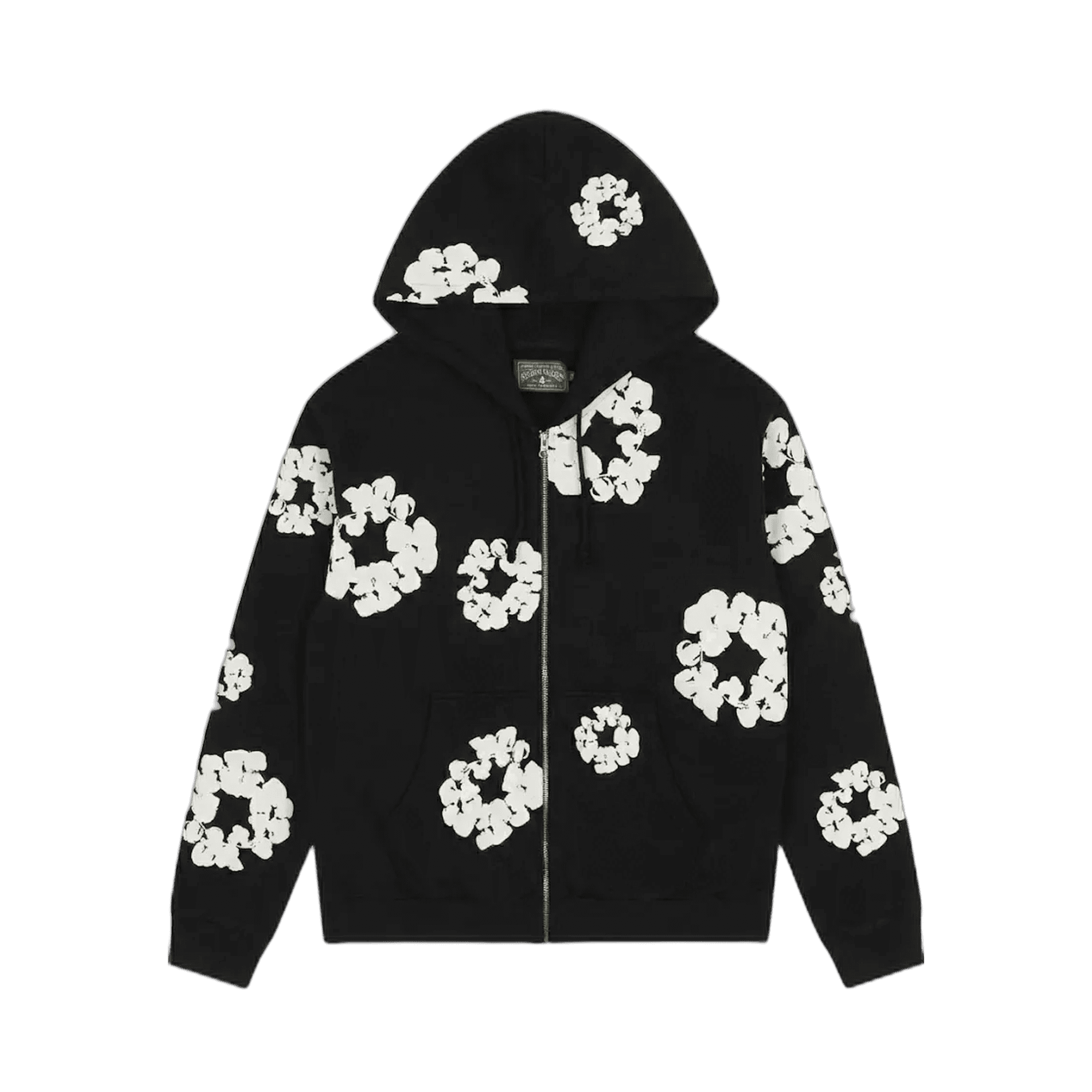 Denim Tears Cotton Wreath Zip Hoodie - Black