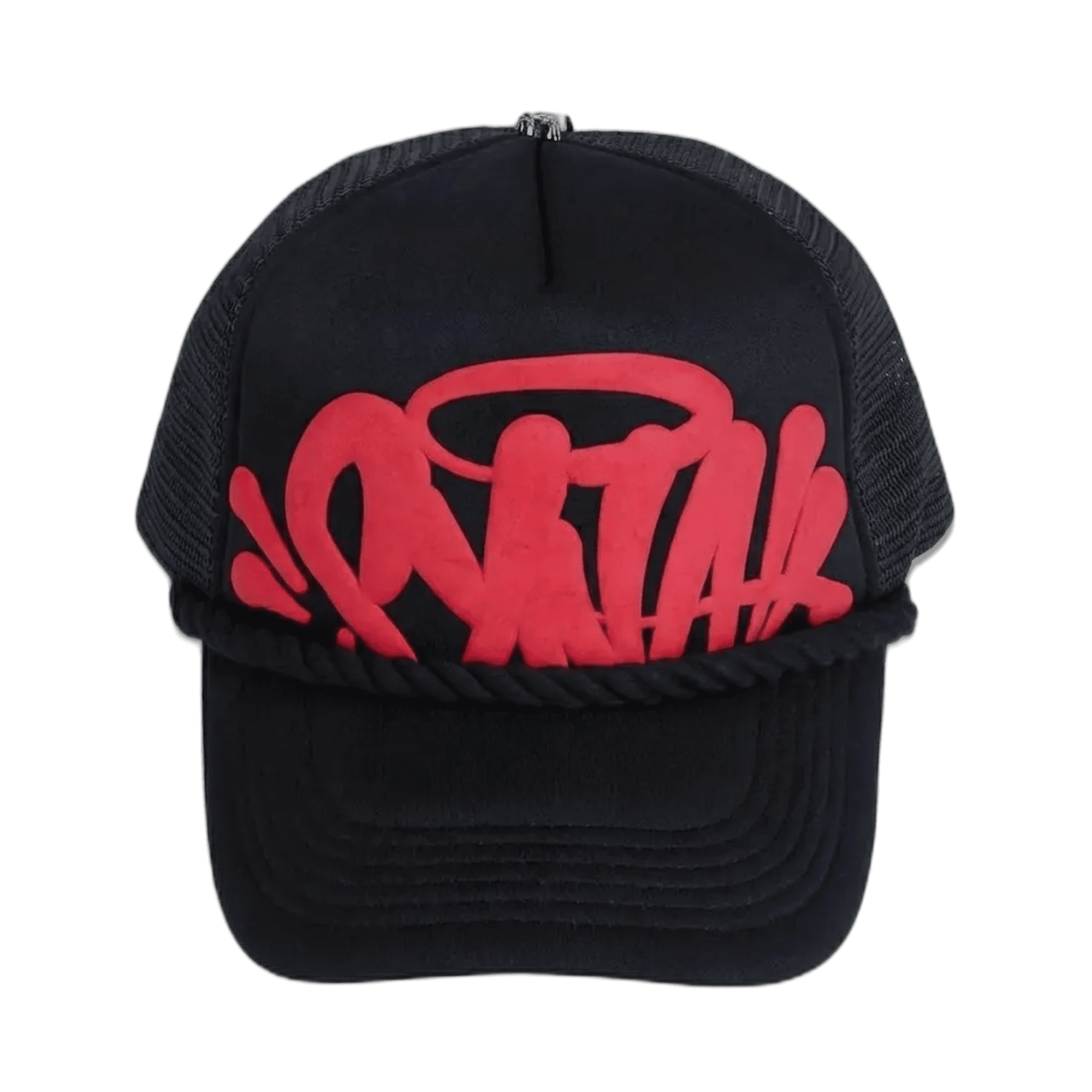 SYNAWORLD Trucker Cap - Black/Tomato